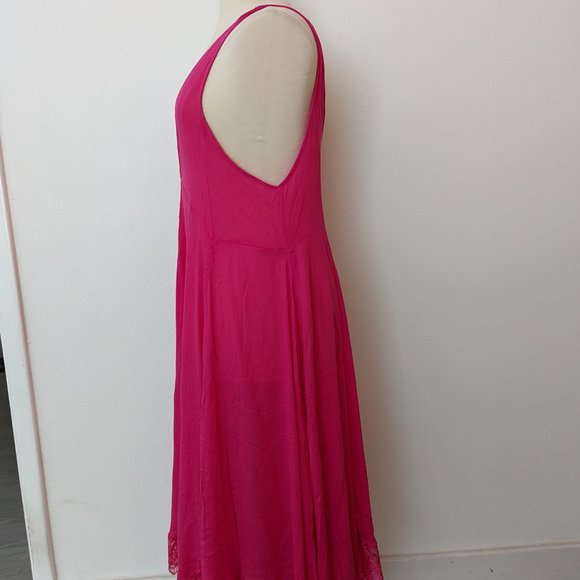 Vacation! Pink V-neck Swimsuit Cover Up - Picture 2 of 8